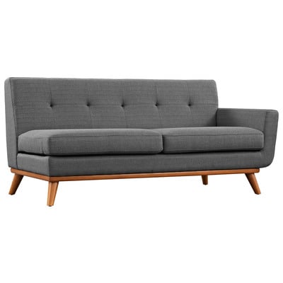 Sofas and Loveseat Modway Furniture Engage Gray EEI-1792-DOR 889654018575 Sofas and Armchairs GrayGrey Loveseat Love seatSofa Sofa Set setTufted tufting Complete Vanity Sets 