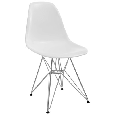 Dining Room Chairs Modway Furniture Paris White EEI-179-WHI 848387013783 Dining Chairs White snow Side Chair Wire White IvoryWire 
