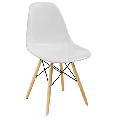 Modway Furniture Dining Room Chairs, White,snow, Side Chair, White Wood, HARDWOOD,Wood,MDF,Plywood,Beech Wood,Bent Plywood,Brazilian Hardwoods, White,IvoryWood,Plywood, Dining Chairs, 848387023270, EEI-180-WHI