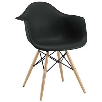 Modway Furniture Dining Room Chairs, Black,ebony, Armchair,Arm, HARDWOOD,Wood,MDF,Plywood,Beech Wood,Bent Plywood,Brazilian Hardwoods, Black,DarkWood,Plywood, Dining Chairs, 848387023331, EEI-182-BLK