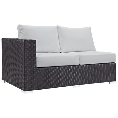Sofas and Loveseat Modway Furniture Convene Espresso White EEI-1842-EXP-WHI 889654024705 Sofa Sectionals Whitesnow Loveseat Love seatSectional So Sofa Set set 