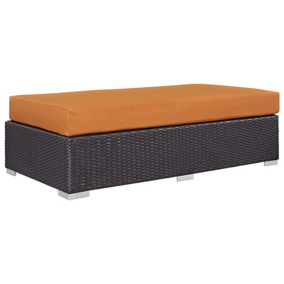 Modway Furniture Ottomans and Benches, Orange, Rectangle, Complete Vanity Sets, Sofa Sectionals, 889654025016, EEI-1847-EXP-ORA