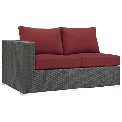 Modway Furniture Sofas and Loveseat, red, burgundy, ruby, 