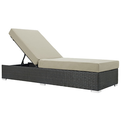 Modway Furniture Outdoor Sofas and Sectionals, Beige,Cream,beige,ivory,sand,nude, Sectional,Sofa, Canvas, Complete Vanity Sets, Daybeds and Lounges, 889654025399, EEI-1862-CHC-BEI