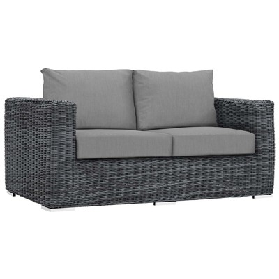 Modway Furniture Sofas and Loveseat, GrayGrey, Loveseat,Love seatSectional,Sofa, Contemporary,Contemporary/ModernModern,Nuevo,Whiteline,Contemporary/Modern,tov,bellini,rossetto, Sofa Set,set, Sofa Sectionals, 889654119074, EEI-1865-GRY-GRY