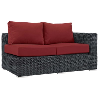 Modway Furniture Sofas and Loveseat, red burgundy ruby, Loveseat,Love seatSectional,Sofa, Contemporary,Contemporary/ModernModern,Nuevo,Whiteline,Contemporary/Modern,tov,bellini,rossetto, Sofa Set,set, Sofa Sectionals, 889654119166, EEI-1871-GRY-RED