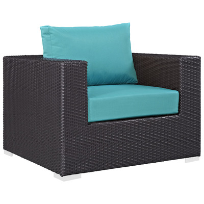 Chairs Modway Furniture Convene Espresso Turquoise EEI-1906-EXP-TRQ 889654026662 Sofa Sectionals Complete Vanity Sets 