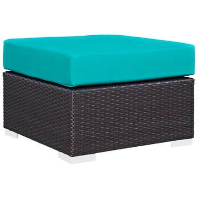 Ottomans and Benches Modway Furniture Convene Espresso Turquoise EEI-1911-EXP-TRQ 889654026891 Sofa Sectionals Square Complete Vanity Sets 