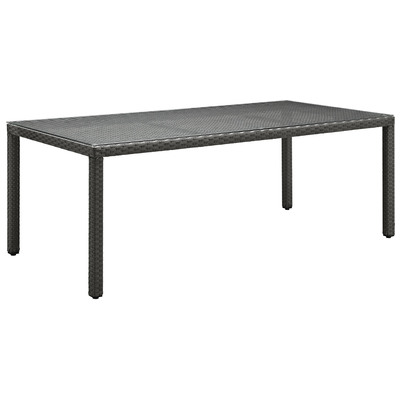 Modway Furniture Dining Room Tables, Chocolate,Metal,Aluminum,BRONZE,Iron,Gunmetal,Steel,TITANIUM, Complete Vanity Sets, Bar and Dining, 889654027201, EEI-1931-CHC,Standard (28-33 in)