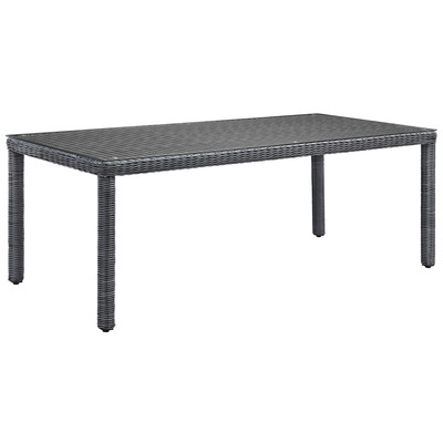 Dining Room Tables Modway Furniture Summon Gray EEI-1942-GRY 889654027331 Bar and Dining GrayGrey GREY GrayMetal Aluminum BRONZE Complete Vanity Sets 