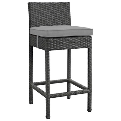 Modway Furniture Bar Chairs and Stools, Gray,Grey, Bar, Bar and Dining, 889654133957, EEI-1957-CHC-GRY