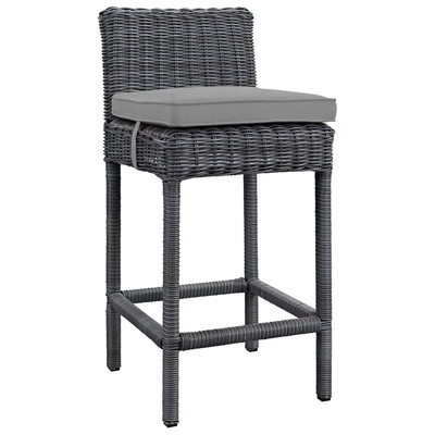 Bar Chairs and Stools Modway Furniture Summon Gray Gray EEI-1960-GRY-GRY 889654147596 Bar and Dining Gray Grey Bar arms 