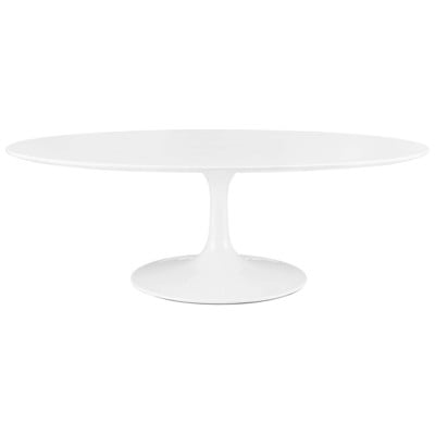 Coffee Tables Modway Furniture Lippa White EEI-2018-WHI 889654032168 Tables Whitesnow Oval Square Metal Iron Steel Aluminum Alu+ Complete Vanity Sets 