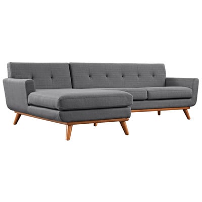 Sofas and Loveseat Modway Furniture Engage Gray EEI-2068-DOR-SET 889654037392 Sofas and Armchairs GrayGrey Loveseat Love seatSectional So Sofa Set set Complete Vanity Sets 