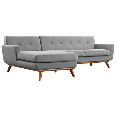 Modway Furniture Sofas and Loveseat, GrayGrey, Loveseat,Love seatSectional,Sofa, Sofa Set,set, Complete Vanity Sets, Sofas and Armchairs, 889654037354, EEI-2068-GRY-SET