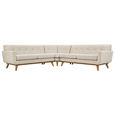 Modway Furniture Sofas and Loveseat, beige cream beige ivory sand nude, Loveseat,Love seatSectional,Sofa, Sofa Set,set, Sofas and Armchairs, 889654117636, EEI-2108-BEI-SET