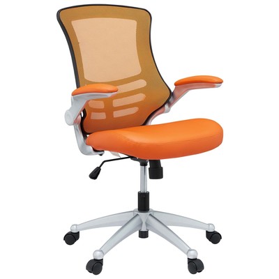 Office Chairs Modway Furniture Attainment Orange EEI-210-ORA 848387014919 Office Chairs BlackebonyOrange Ergonomic Lumbar Support Black Leather LeatheretteOrang Complete Vanity Sets 