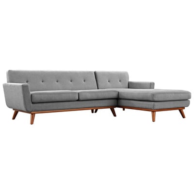 Modway Furniture Sofas and Loveseat, GrayGrey, Chaise,LoungeLoveseat,Love seatSectional,Sofa, Sofa Set,set, Complete Vanity Sets, Sofas and Armchairs, 889654037804, EEI-2119-GRY-SET