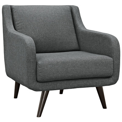 Chairs Modway Furniture Verve Gray EEI-2128-GRY 889654040248 Sofas and Armchairs Gray Grey Lounge Chairs Lounge Complete Vanity Sets 