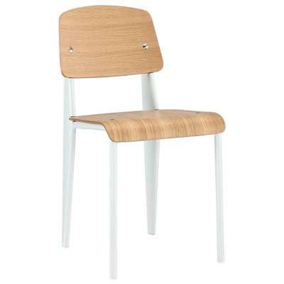 Modway Furniture Dining Room Chairs, White,snow, Side Chair, White Wood, HARDWOOD,Wood,MDF,Plywood,Beech Wood,Bent Plywood,Brazilian Hardwoods, Natural,White,IvoryWood,Plywood, Dining Chairs, 848387039660, EEI-214-NAT-WHI