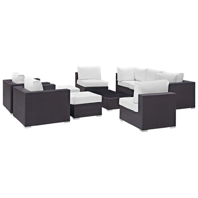 Modway Furniture Outdoor Sofas and Sectionals, White,snow, Sectional,Sofa, Espresso,White, Complete Vanity Sets, Sofa Sectionals, 889654045342, EEI-2169-EXP-WHI-SET