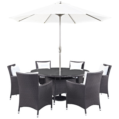 Outdoor Dining Sets Modway Furniture Convene Espresso White EEI-2194-EXP-WHI-SET 889654055846 Bar and Dining White snow Espresso White Complete Vanity Sets 