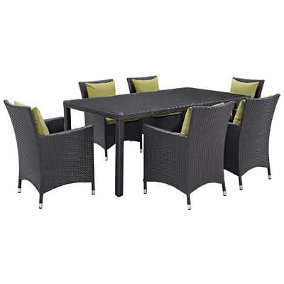 Outdoor Dining Sets Modway Furniture Convene Espresso Peridot EEI-2199-EXP-PER-SET 889654060390 Bar and Dining Espresso Complete Vanity Sets 