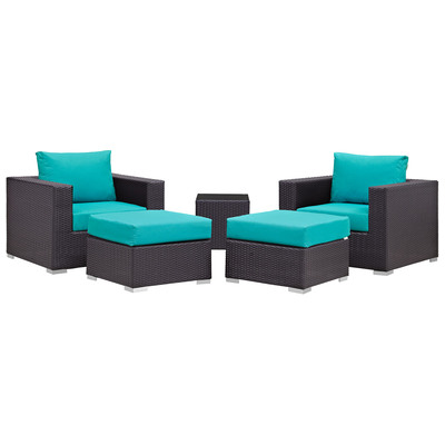 Modway Furniture Outdoor Sofas and Sectionals, Sectional,Sofa, Espresso, Complete Vanity Sets, Sofa Sectionals, 889654060550, EEI-2201-EXP-TRQ-SET