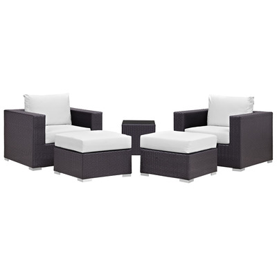 Modway Furniture Outdoor Sofas and Sectionals, White,snow, Sectional,Sofa, Espresso,White, Complete Vanity Sets, Sofa Sectionals, 889654060567, EEI-2201-EXP-WHI-SET