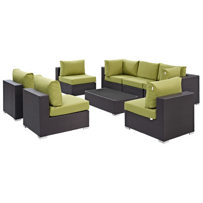 Modway Furniture Outdoor Sofas and Sectionals, Sectional,Sofa, Espresso, Complete Vanity Sets, Sofa Sectionals, 889654060819, EEI-2205-EXP-PER-SET
