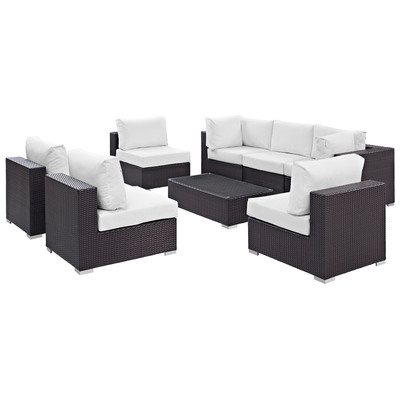 Modway Furniture Outdoor Sofas and Sectionals, White,snow, Sectional,Sofa, Espresso,White, Complete Vanity Sets, Sofa Sectionals, 889654060840, EEI-2205-EXP-WHI-SET