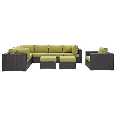 Modway Furniture Outdoor Sofas and Sectionals, Sectional,Sofa, Espresso, Complete Vanity Sets, Sofa Sectionals, 889654061021, EEI-2208-EXP-PER-SET