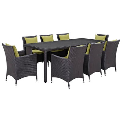 Outdoor Dining Sets Modway Furniture Convene Espresso Peridot EEI-2217-EXP-PER-SET 889654061199 Bar and Dining Espresso Complete Vanity Sets 