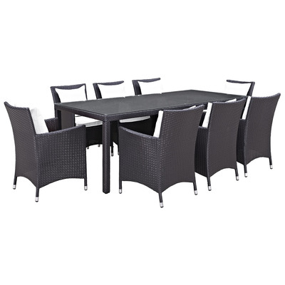 Outdoor Dining Sets Modway Furniture Convene Espresso White EEI-2217-EXP-WHI-SET 889654061229 Bar and Dining White snow Espresso White Complete Vanity Sets 