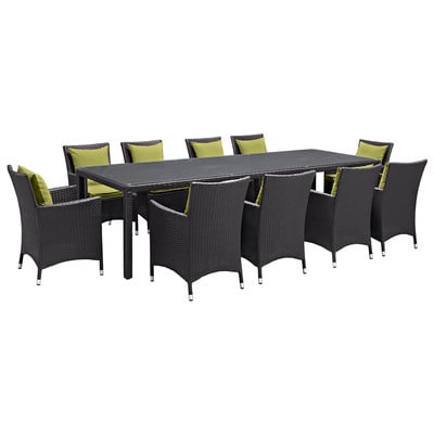 Outdoor Dining Sets Modway Furniture Convene Espresso Peridot EEI-2219-EXP-PER-SET 889654062639 Bar and Dining Espresso Complete Vanity Sets 