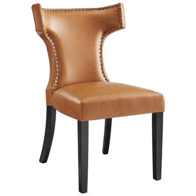 Modway Furniture Dining Room Chairs, Side Chair, HARDWOOD,LEATHER,Wood,MDF,Plywood,Beech Wood,Bent Plywood,Brazilian Hardwoods, Leather,LeatheretteTan,Wood,Plywood, Dining Chairs, 889654955429, EEI-2220-TAN