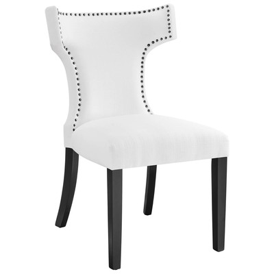 Modway Furniture Dining Room Chairs, White,snow, Side Chair, White Wood, HARDWOOD,Wood,MDF,Plywood,Beech Wood,Bent Plywood,Brazilian Hardwoods, Polyester,White,IvoryWood,Plywood, Dining Chairs, 889654955412, EEI-2221-WHI