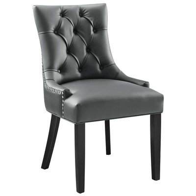 Dining Room Chairs Modway Furniture Regent Gray EEI-2222-GRY 889654955405 Dining Chairs Gray Grey Side Chair HARDWOOD LEATHER Wood MDF Plyw Gray Smoke SMOKED TaupeLeather 
