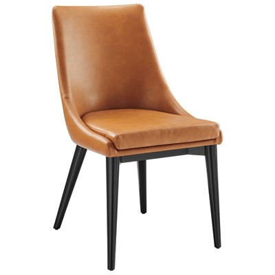 Modway Furniture Dining Room Chairs, Black,ebony, Side Chair, HARDWOOD,LEATHER,Wood,MDF,Plywood,Beech Wood,Bent Plywood,Brazilian Hardwoods, Black,DarkLeather,LeatheretteTan,Wood,Plywood, Dining Chairs, 889654955368, EEI-2226-TAN
