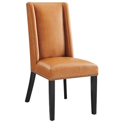 Dining Room Chairs Modway Furniture Baron Tan EEI-2232-TAN 889654955276 Dining Chairs Parsons Side Chair HARDWOOD LEATHER Wood MDF Plyw Leather LeatheretteTan Wood Pl 