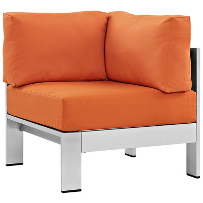 Outdoor Sofas and Sectionals Modway Furniture Shore Silver Orange EEI-2264-SLV-ORA 889654064985 Sofa Sectionals Black ebonyOrange Silver Loveseat Sofa Canvas Silver Complete Vanity Sets 