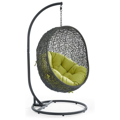 Outdoor Chairs and Stools Modway Furniture Hide Gray Peridot EEI-2273-GRY-PER 889654073833 Daybeds and Lounges Gray Grey Gray Peridot Steel Powder Coated Rust Proof Iro Hanging Swing Complete Vanity Sets 