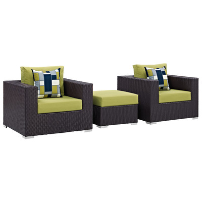 Modway Furniture Outdoor Sofas and Sectionals, Loveseat,Sectional,Sofa, Espresso, Complete Vanity Sets, Sofa Sectionals, 889654070573, EEI-2363-EXP-PER-SET