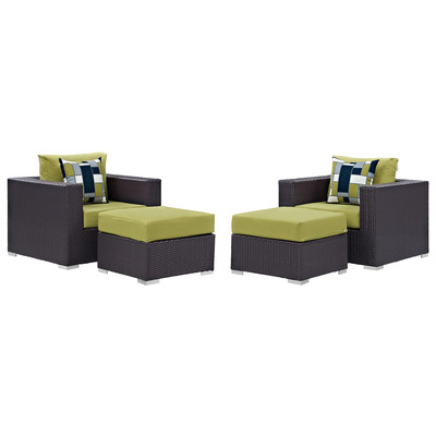 Modway Furniture Outdoor Sofas and Sectionals, Sectional,Sofa, Espresso, Sofa Sectionals, 889654070856, EEI-2367-EXP-PER-SET
