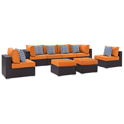 Modway Furniture Outdoor Sofas and Sectionals, Orange, 