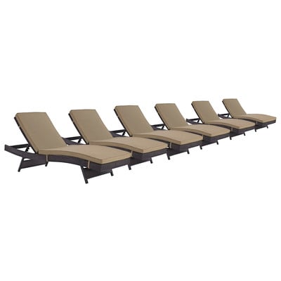 Outdoor Lounge and Lounge Sets Modway Furniture Convene Espresso Mocha EEI-2430-EXP-MOC-SET 889654078418 Daybeds and Lounges Complete Vanity Sets 