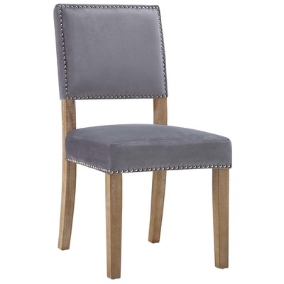 Dining Room Chairs Modway Furniture Oblige Gray EEI-2547-GRY 889654092322 Dining Chairs Cream beige ivory sand nudeGra Side Chair White Wood HARDWOOD Velvet Wood MDF Plywo Gray Smoke SMOKED TaupeNatural 