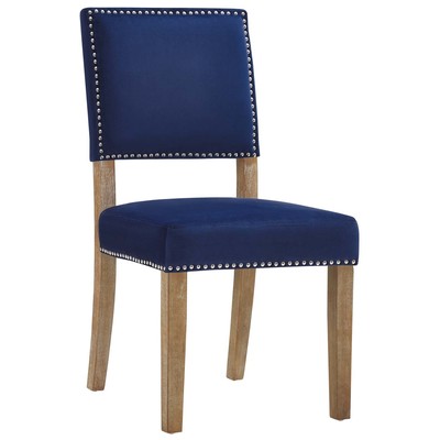 Dining Room Chairs Modway Furniture Oblige Navy EEI-2547-NAV 889654099512 Dining Chairs Blue navy teal turquiose indig Side Chair White Wood HARDWOOD Velvet Wood MDF Plywo Blue Laguna Navy Rein Sea Teal 