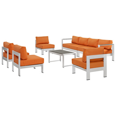 Modway Furniture Outdoor Sofas and Sectionals, black, ,ebony, Orange,Silver, 