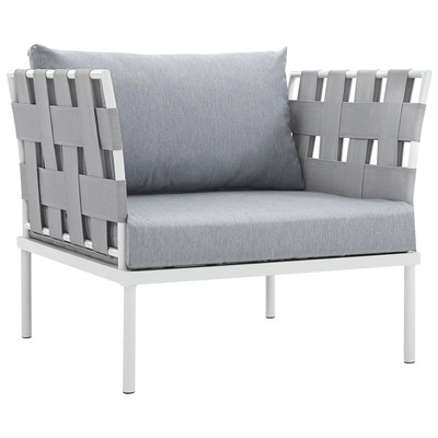 Modway Furniture Chairs, Gray,GreyWhite,snow, Complete Vanity Sets, Sofa Sectionals, 889654094081, EEI-2602-WHI-GRY